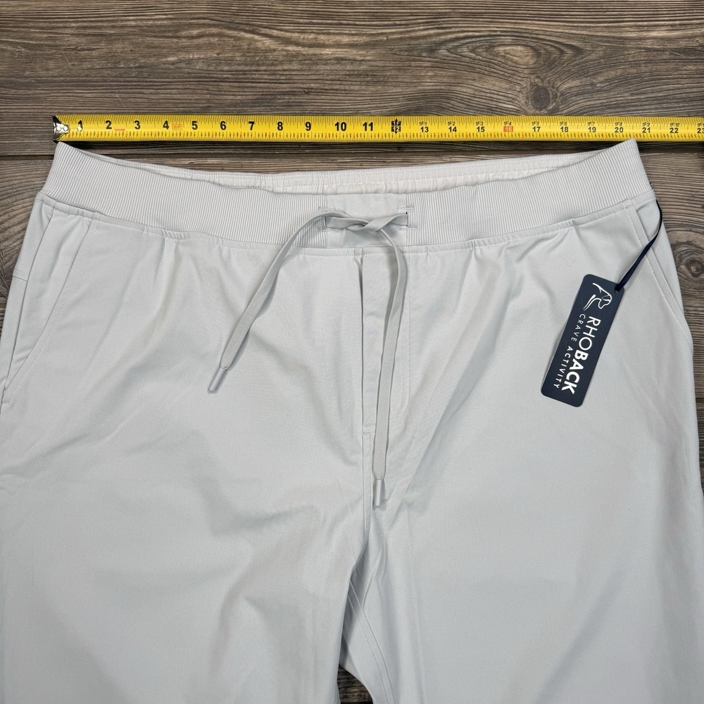 Rhoback Men's Delta Performance Joggers Pants Size 3XL Ghost Gray Pockets NWT - Picture 4 of 9